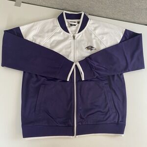 Baltimore Ravens Womens Jacket NFL Team Apparel XL Purple‎ Crystals Cheerleader